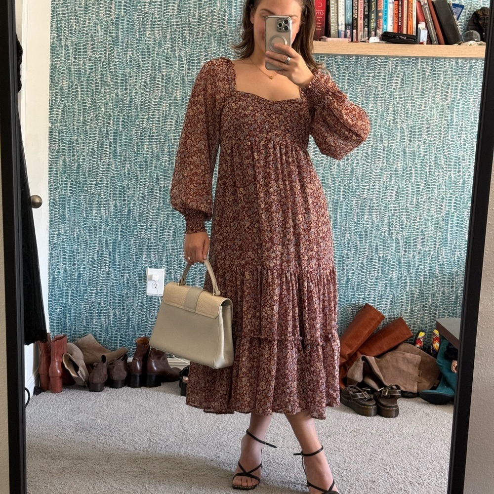 Anthropologie By the River Floral Long Sleeve Maxi dress - Picture 2 of 5